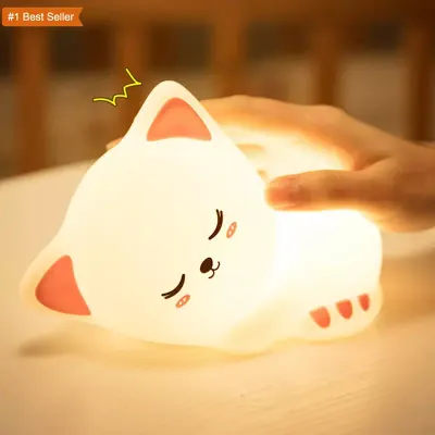 TAROS SWEET CAT SİLİCONE NIGHT LIGHT KUMANDALI 7065 1