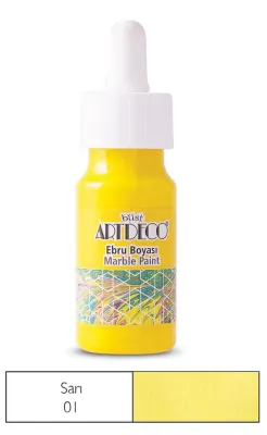 ARTDECO EBRU BOYASI 30 ML (DAMLALIKLI) SARI Y-016B-01