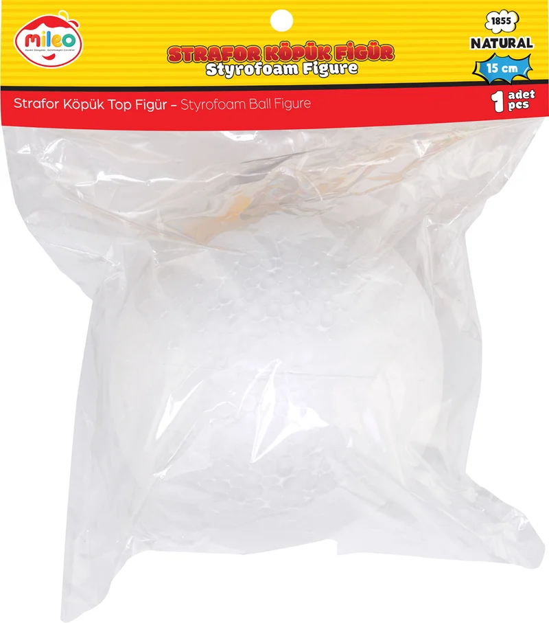 MİLEO STRAFOR KÖPÜK  FİGÜR TOP 15CM  TEKLİ PK 1855