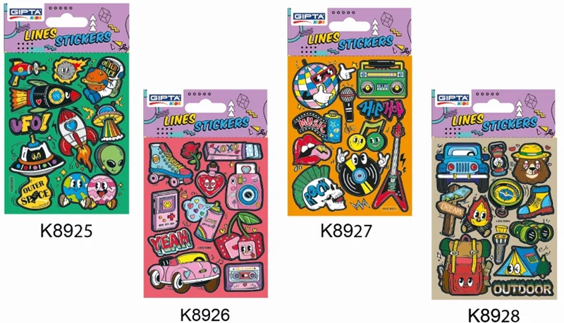 GIPTA STICKER LINES 14,3x23,5CM DECORATE HOLOGRAM ART4 4-K892800-5001