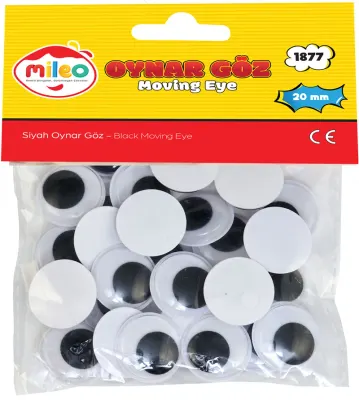 MİLEO OYNAR GÖZ SİYAH 20MM 1877