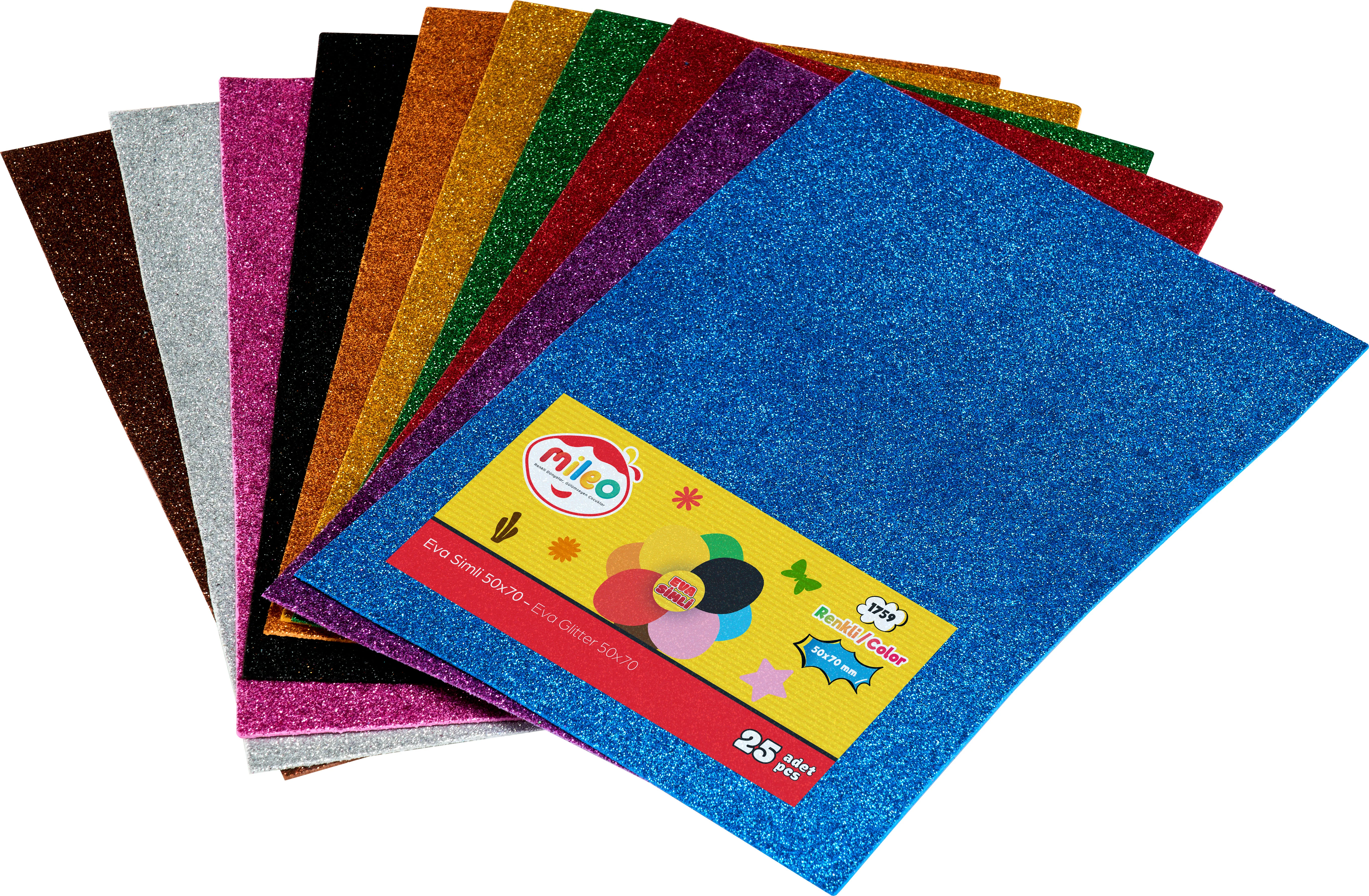 MİLEO EVA SİMLİ - 50 X 70 - 10'LU PK - KARIŞIK RENKLER 1759