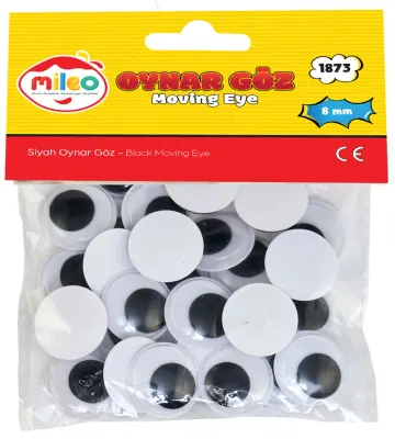 MİLEO OYNAR GÖZ SİYAH 8MM 1873