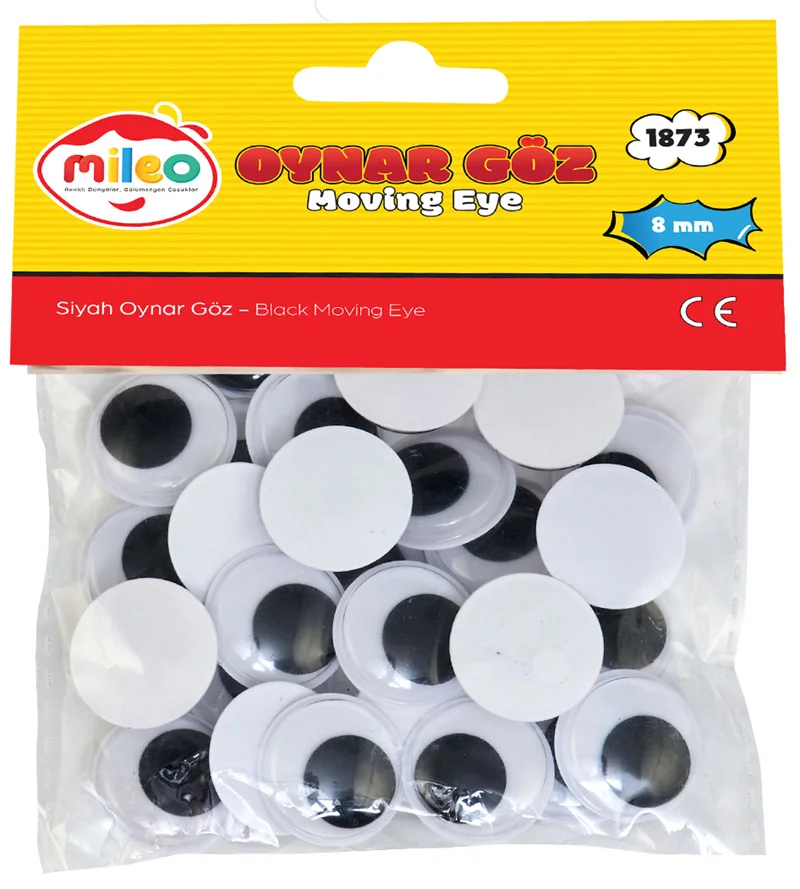 MİLEO OYNAR GÖZ SİYAH 8MM 1873