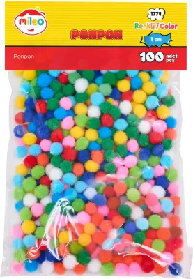 MİLEO PONPON STANDARD RENKLER 1CM 100'LÜ 1774