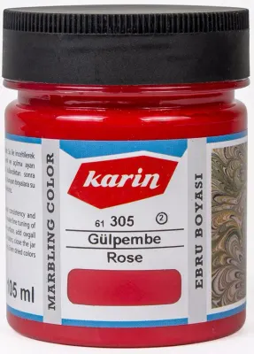 KARİN EBRU BOYASI 105 ML 305 GÜL PEMBE  61305105