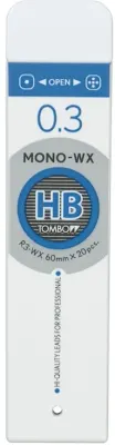 TOMBOW MİN MONO-WX PROFESYONEL 0.3 HB 20 Lİ TÜP T-R3-WX HB LIV