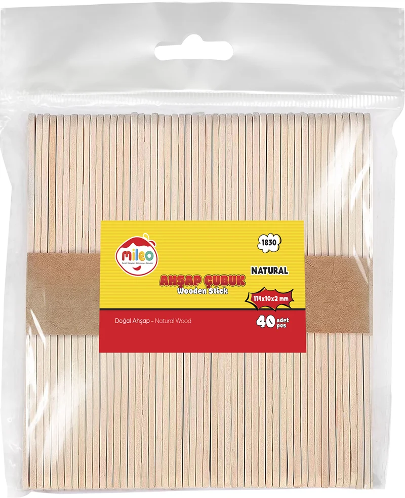 MİLEO AHŞAP ÇUBUK KARE 114 X 10 X 2 MM NATUREL 1830