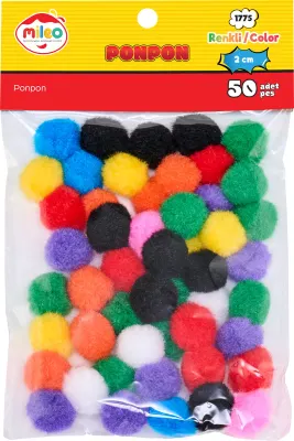MİLEO PONPON STANDARD RENKLER 2CM 50'Lİ 1775