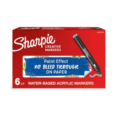 SHARPIE AKRİLİK MARKÖR YUVARLAK UÇ AÇIK GRİ 2218118