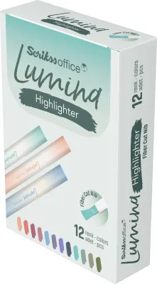 SCRIKSS OFFICE FOSFORLU KALEM LUMINA PACIFIC COLOUR 5665U 12 Lİ KUTU