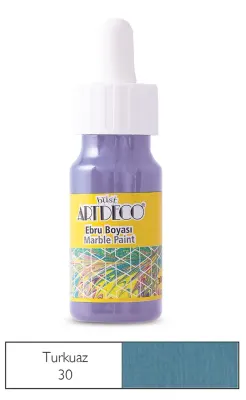 ARTDECO EBRU BOYASI 30 ML (DAMLALIKLI) TURKUAZ Y-016B-30