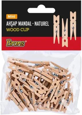 BRONS AHŞAP MANDAL NATÜREL MİNİ BR-909
