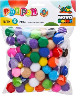 NOVA COLOR PONPON 20 MM 100 LÜ NC-881