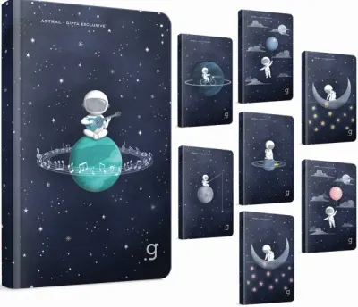 GIPTA DEFTER ASTRAL 8x12 DİKİŞLİ SERT KAPAK 80 YP ÇİZGİSİZ 7365