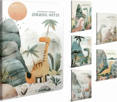 GIPTA DEFTER JURASSIC NOTES 13x18 DİKİŞLİ KARTON KAPAK 60 YP ÇİZGİLİ 7584