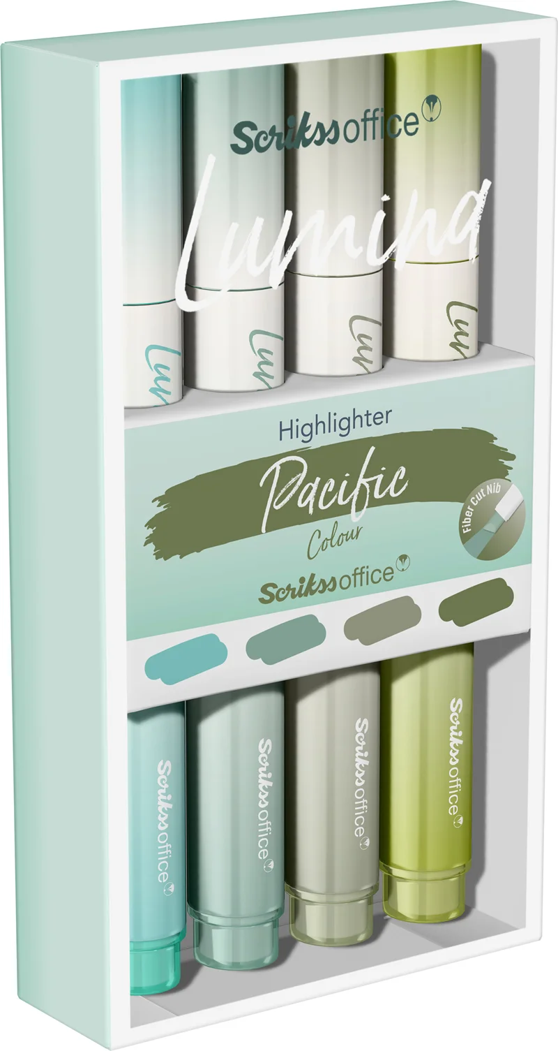 SCRIKSS OFFICE FOSFORLU KALEM LUMINA PACIFIC 4 LÜ SET