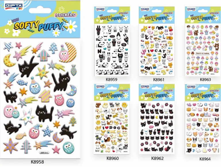 GIPTA STICKER  SOFT PUFY KABARTMALI 10.9x20.5 CM ART8 4-K895900-5001