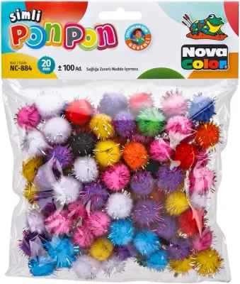 NOVA COLOR PONPON SİMLİ 20 MM 100 LÜ NC-884
