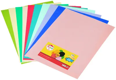MİLEO RENKLİ FOTOKOPİ KAĞIDI - 80 GR.-A4 - 100'LÜ PK - PASTEL VE FOSFORLU 10 KARIŞIK RENK 1718