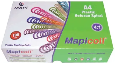 MAPİ SPİRAL PLASTİK HELEZON 4:1 22MM MAVİ 50 ADET 48 LOP 2352202