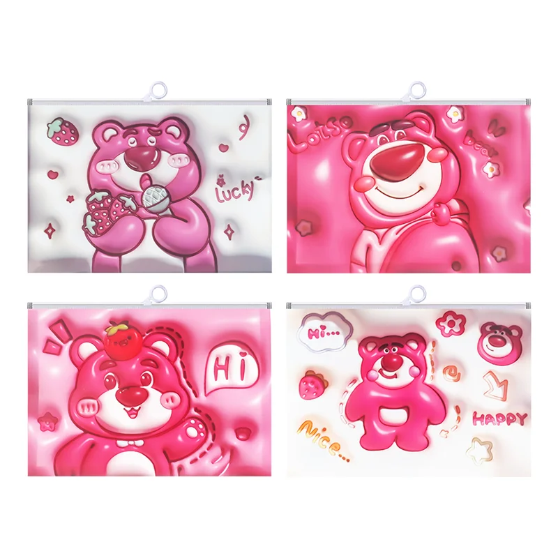 UNICK COLOR KİLİTLİ DOSYA DOSYA A4 PİNK BEAR 8299