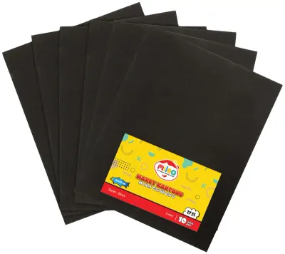 MİLEO MAKET KARTONU - 2MM - 50 X 70 - 10'LU- SİYAH 1731