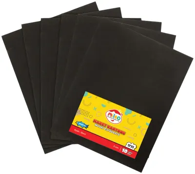 MİLEO MAKET KARTONU - 3MM - 50 X 70 - 10'LU- SİYAH 1735