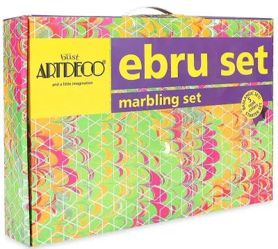 ARTDECO EBRU BOYASI SETİ 5 RENK x 30 ML BAŞLANGIÇ SETİ (A4 TEKNELİ) Y-016 ES-2