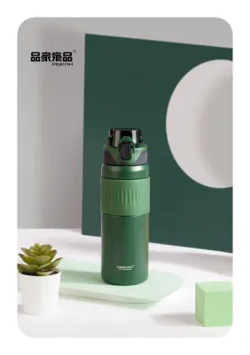 PINKAH MATARA PASLANMAZ ÇELİK TERMOS 590 ML SİLİKON PİPETLİ SPORTİF PKH-PJ-3638