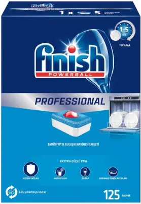 FINISH BULAŞIK MAKİNESİ DETERJANI TABLET ENDÜSTRİYEL 125 TABLET