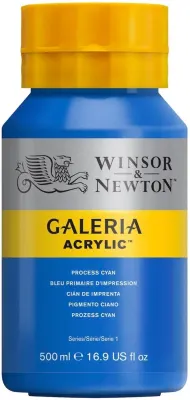 W&amp;N AKRİLİK BOYA GALERIA 500 ML PROCESS CYAN 535 WN-2150535