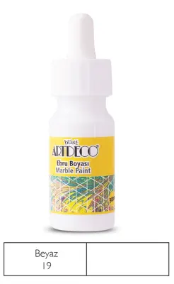 ARTDECO EBRU BOYASI 30 ML (DAMLALIKLI) BEYAZ Y-016B-19