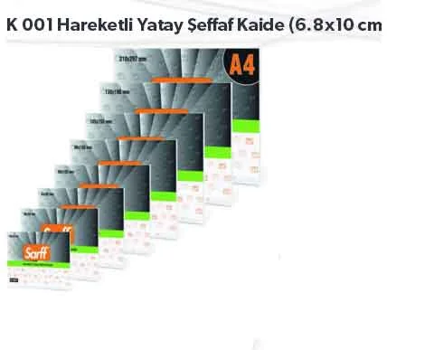 KEJEA KAİDE YATAY 297x210 mm ŞEFFAF K-009 15307010