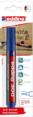 EDDING PERMANENT MARKÖR E-300 TEKLİ BLS. MAVİ