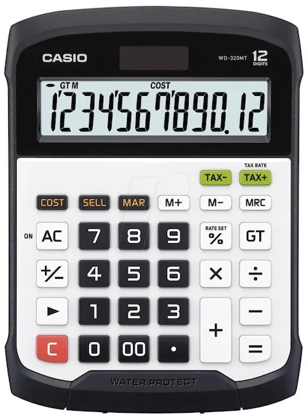 CASIO HESAP MAKİNESİ MASAÜSTÜ WD-320MT 12 HANE