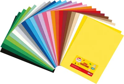 MİLEO FON KARTONU 160 GR 50X70 100 LÜ KARIŞIK RENK HAMURDAN BOYALI 1701