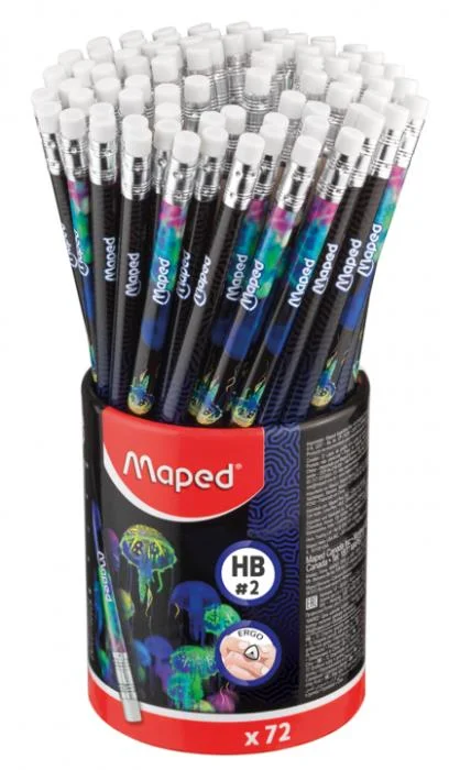 MAPED KURŞUN KALEM BLACK PEP'S DEEPSEA PARADISE SİLGİLİ HB 72 Lİ KAVANOZ 851810