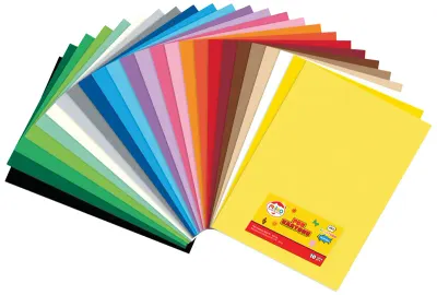 MMİLEO FON KARTONU 160 GR 50X70 100 LÜ KARIŞIK RENK HAMURDAN BOYALI 1701