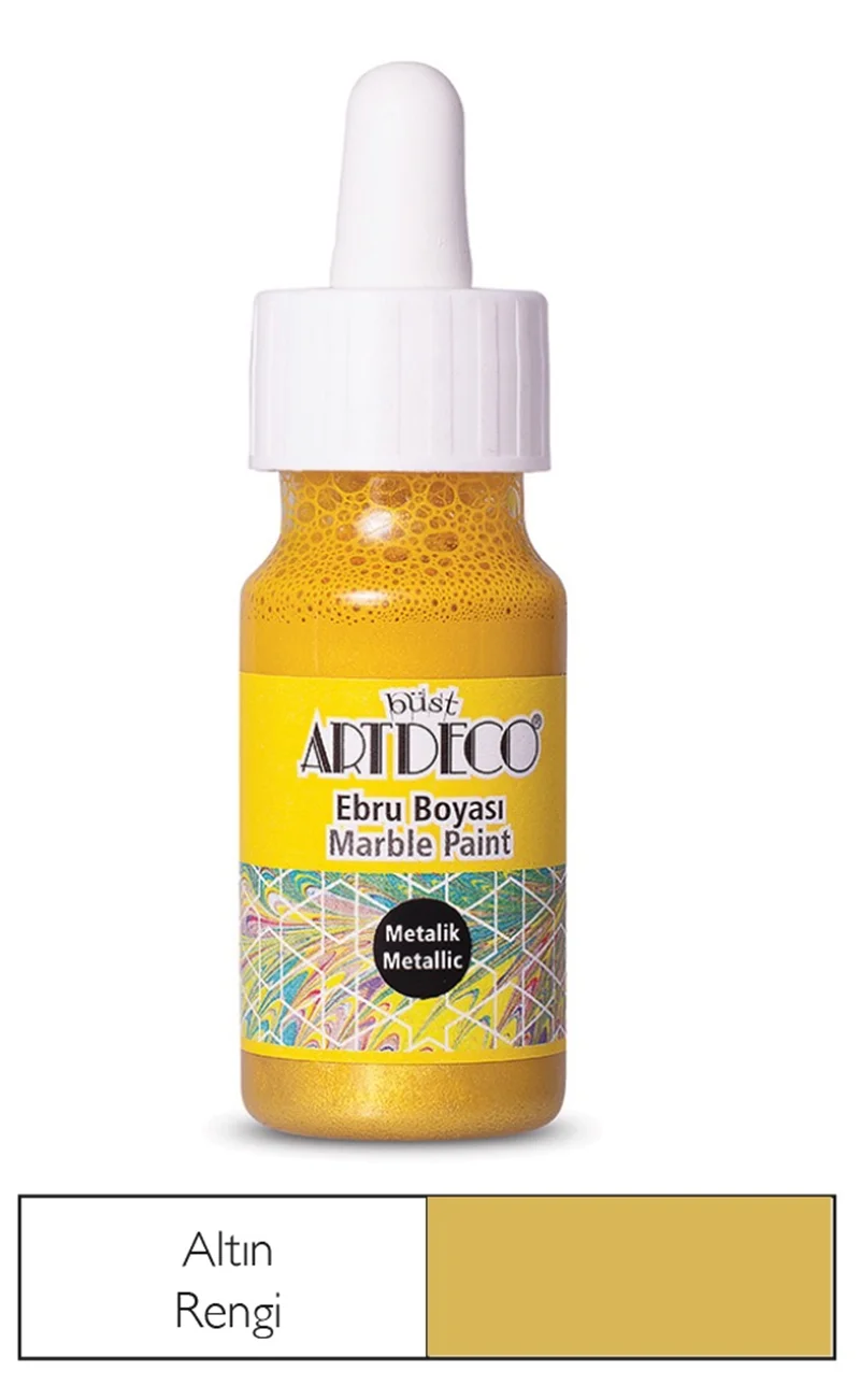ARTDECO EBRU BOYASI METALİK 30 ML (DAMLALIKLI) ALTIN Y-017B 21