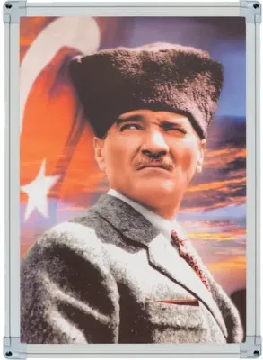 İNTER ATATÜRK PORTRESİ ALÜMİNYUM ÇERÇEVE 35x50 İNT 824-3