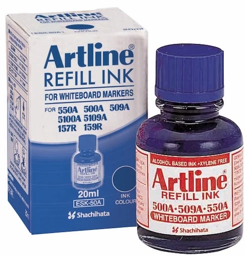 ARTLINE BEYAZ TAHTA KALEMİ MÜREKKEBİ 20 ML SİYAH A-ESK-50A BLACK