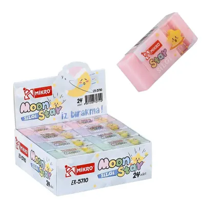MİKRO SİLGİ ER-5710 PASTEL STAR 24 LÜ KUTU