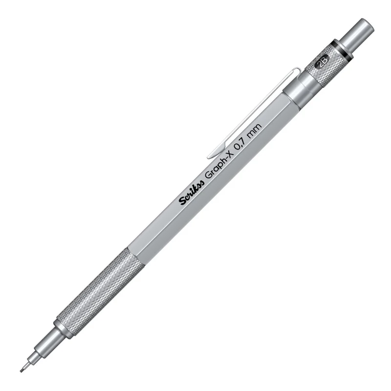 SCRIKSS OFFICE VERSATİL KALEM GRAPH-X METAL ŞEFFAF AMBALAJ 0.7 SATEN GRİ