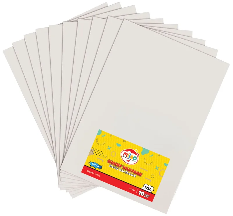 MİLEO MAKET KARTONU - 2MM - 50 X 70 - 10'LU- BEYAZ 1730