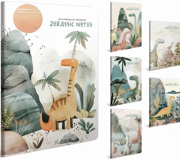 GIPTA DEFTER JURASSIC NOTES 17x24 DİKİŞLİ KARTON KAPAK 60 YP ÇİZGİLİ 7582
