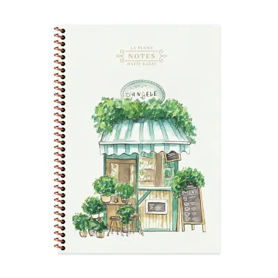KESKİN DEFTER LA PLUME SHOP A4 SPİRALLİ KARTON KAPAK 80 YP. KARELİ 387512-99