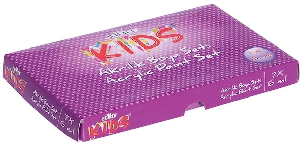 ARTDECO AKRİLİK BOYA SETİ KIDS 7x6 ML (FIRÇA HEDİYELİ) Y-502-S7
