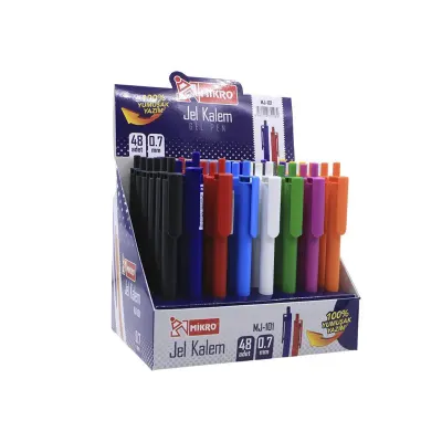 MİKRO JEL KALEM MJ-101-48 0.7 STANDLI