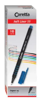 CARETTA KEÇELİ KALEM 55 SOFT LINER 10 LU AÇIK MAVİ C-55-20-T